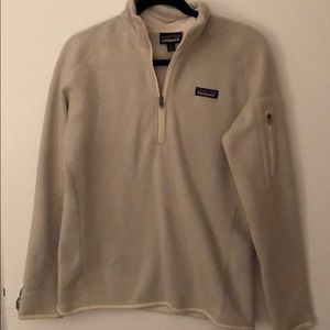 Tan Patagonia Quarter zip better sweater